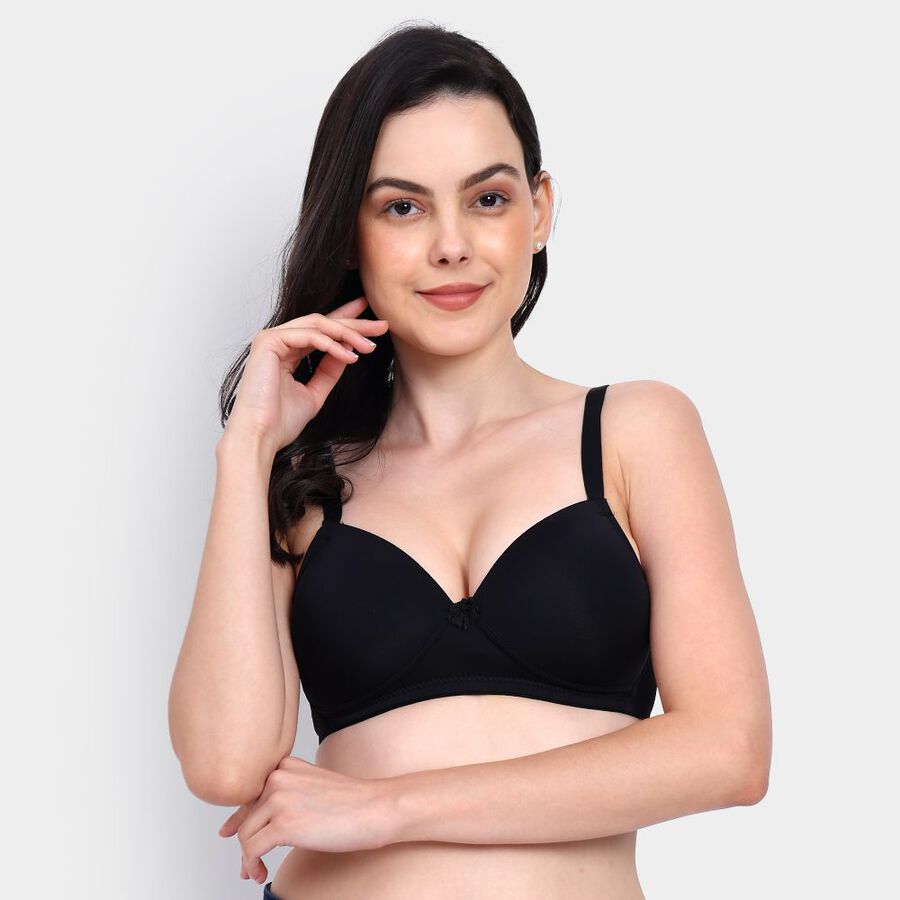 Ladies' Padded Bra, Black, large image number null